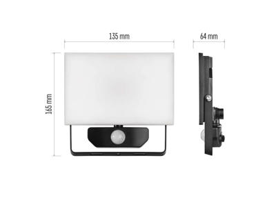 LED Projektør m/sensor 20W 4000K IP65 
