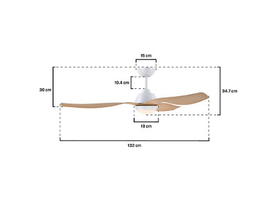 Westinghouse Magnolia DC Loftventilator 132 cm med LED-Lys Mat Hvid