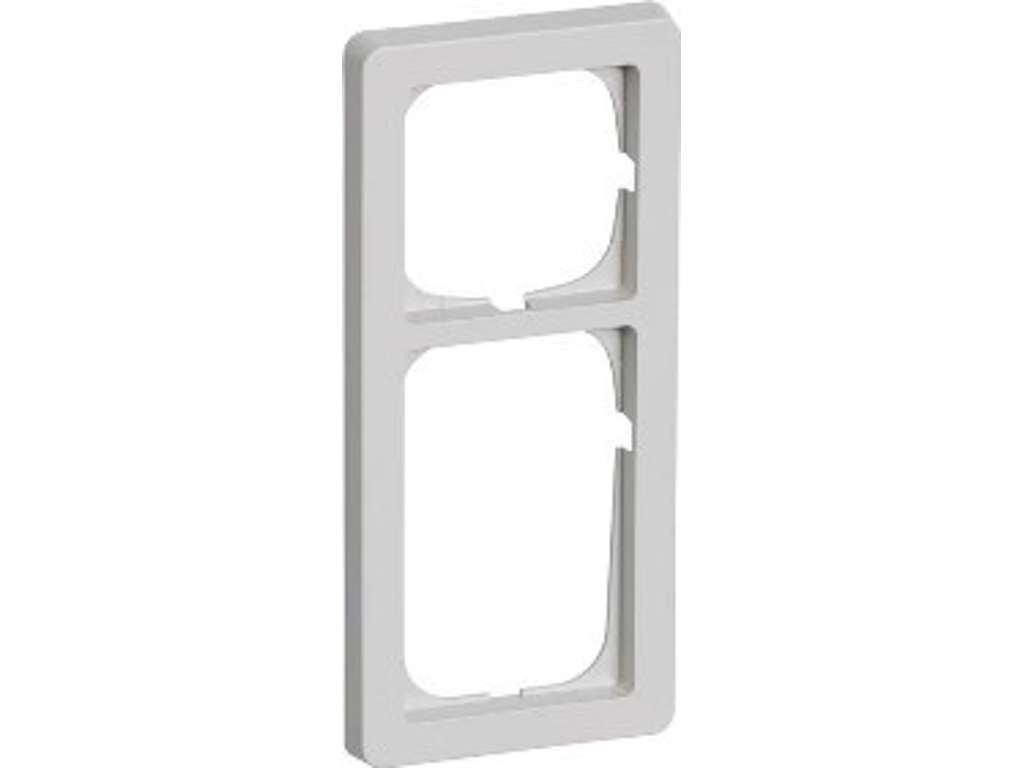 Ramme 63 F/Afbryder + Stikkontakt Grå 2½ Modul