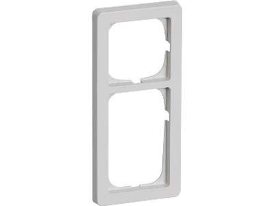 Ramme 63 F/Afbryder + Stikkontakt Grå 2½ Modul