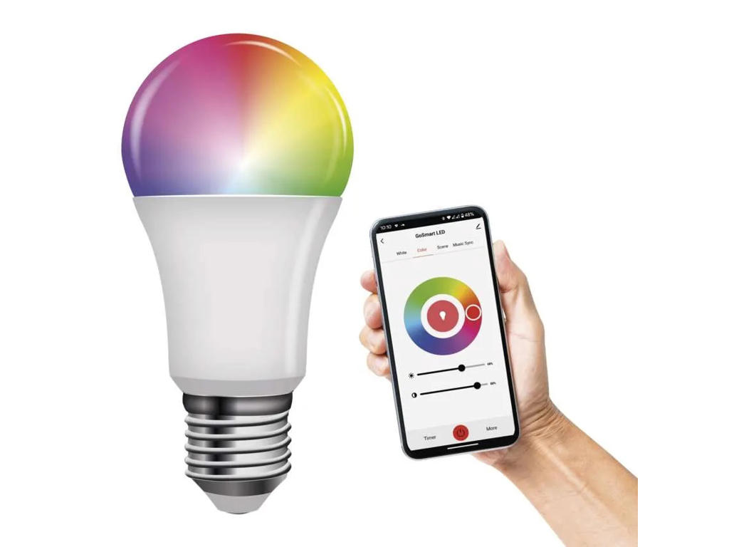 EMOS Smart LED Pære 9W (60W) RGB+2700-6500K E27 