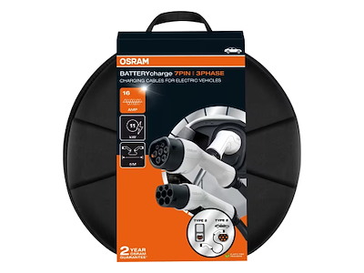 OSRAM Type 2 Ladekabel (3-fase)| 16Amp | 11kWh | 7,5 Meter