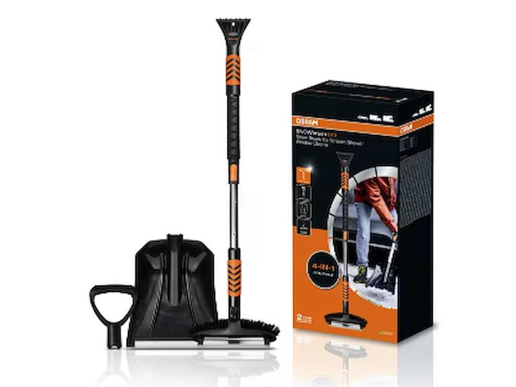 OSRAM 4-i-1 Snebørste, Isskraber, Skovl & Vinduesrenser 