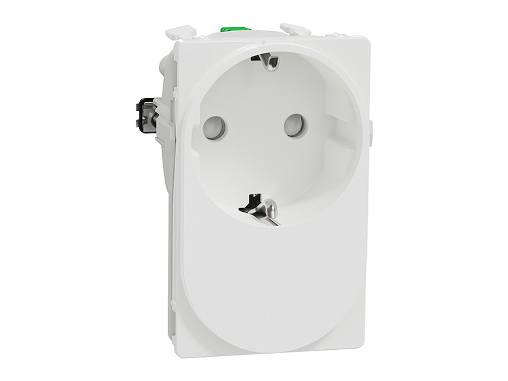 LK One Stikkontakt 2-polet/Sidejord (schuko) 1,5 Modul - Hvid