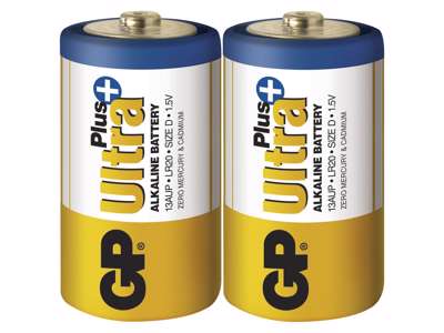 GP Ultra Plus Alkaline D Batteri | 2-Pak
