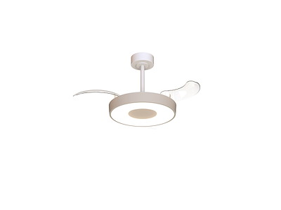 Mantra Coin Fan Loftventilator med LED-Lys Beige