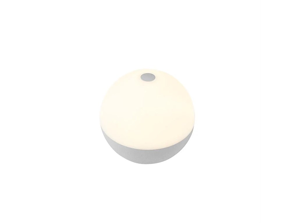 Dyberg Larsen Alba LED Bordlampe Ø 11 x H 11 cm Shiny Hvid