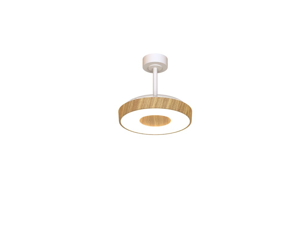 Mantra Coin Fan Mini Smart Loftventilator med LED-Lys Hvid/Træ