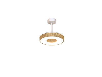 Mantra Coin Fan Mini Smart Loftventilator med LED-Lys Hvid/Træ