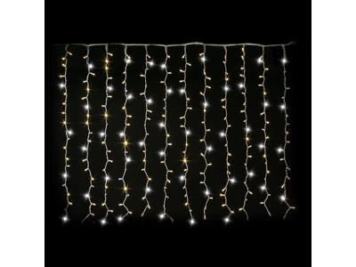 Festilight Blinkende LED Gardiner 2m - Hvidt kabel - Varmt Lys