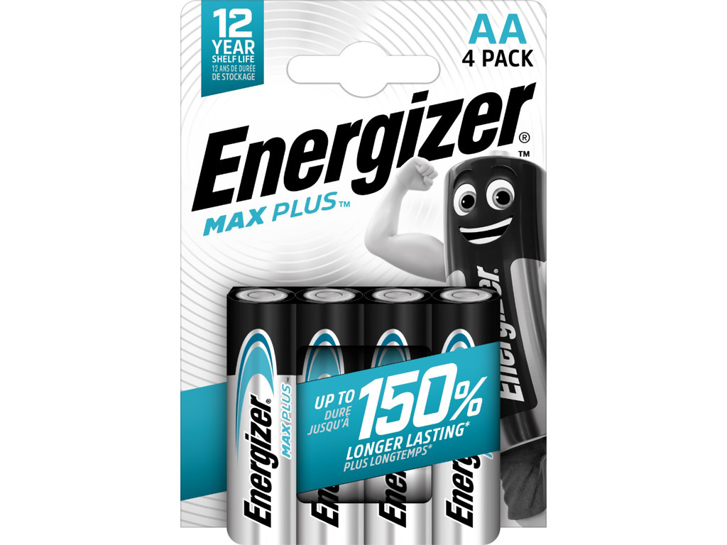 Energizer Max Plus AA Batterier | 4-Pak